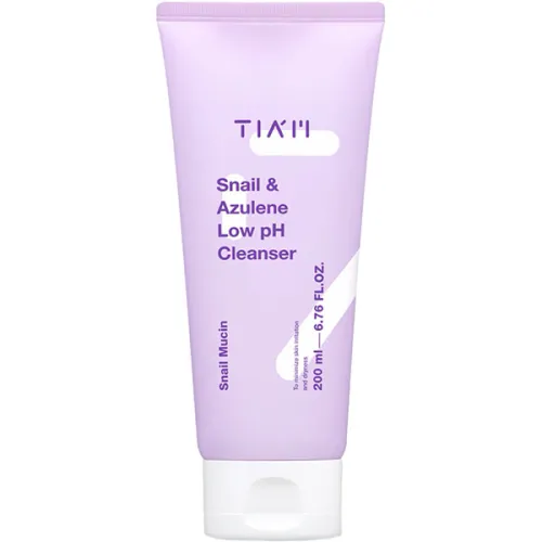 Слабокислотный гель для умывания Tiam Snail & Azulene Low pH Cleanser, 200 мл.