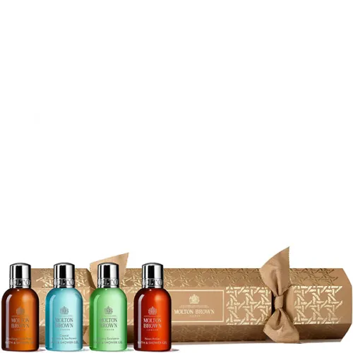 Подарочный набор гелей для душа Molton Brown Woody & Aromatic Christmas Cracker Brown, 4 шт. х 50 мл.