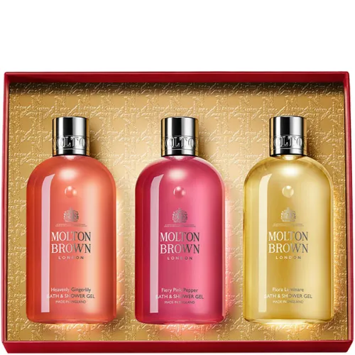 Подарочный набор гелей для ванны и душа Molton Brown Floral & Spicy Body Care Gift Set, 3 шт. х 300 мл.