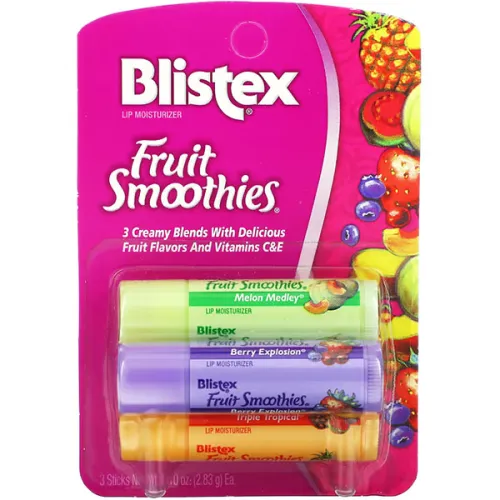 Набор бальзамов для губ «фруктовые смузи» Blistex Fruit Smoothies Lip Moisturizer, 3 шт. х 2.83 г.