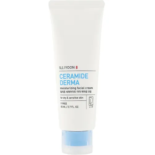Увлажняющий крем для лица Illiyoon Ceramide Derma Moisturizing Facial Cream с керамидами, 80 мл.