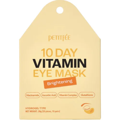 Освітлюючі гідрогелеві патчі для очей Petitfee 10 Day Vitamin Eye Mask з вітаміном C та ніацинамідом