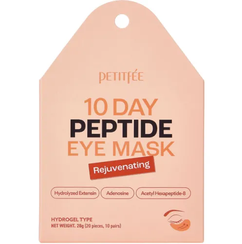 Омолаживающие гидрогелевые патчи для глаз Petitfee 10 Day Peptide Eye Mask с пептидами, 20 шт. срок год. до 09.26