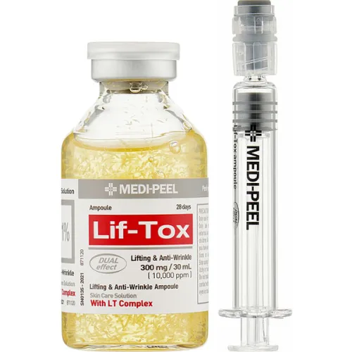 Ампульная лифтинг-сыворотка для лица против морщин Medi Peel Lif-Tox Ampoule с экстрактом золота и прополисом, 30 мл.