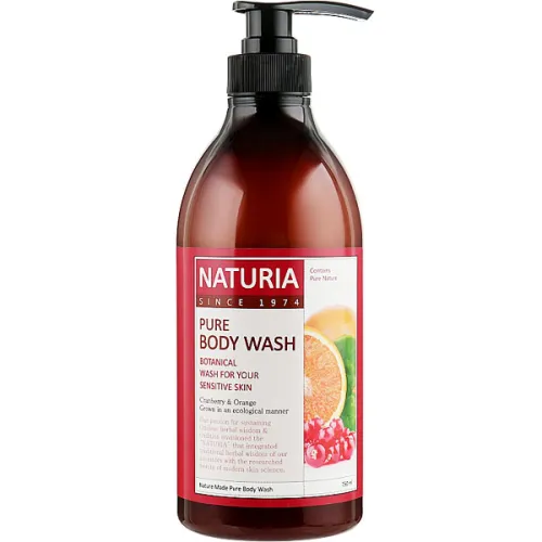 Гель для душа «клюква и апельсин» Naturia Pure Body Wash Cranberry & Orange, 750 мл.