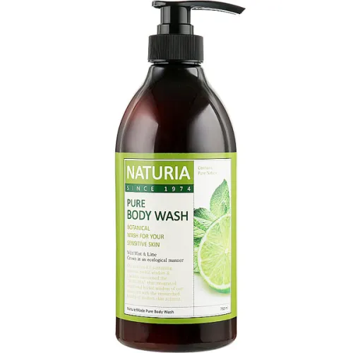 Гель для душа «мята и лайм» Naturia Pure Body Wash Wild Mint & Lime, 750 мл.