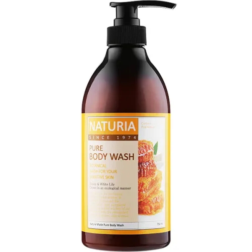 Гель для душа «мед и белая лилия» Naturia Pure Body Wash Honey & White Lily, 750 мл.