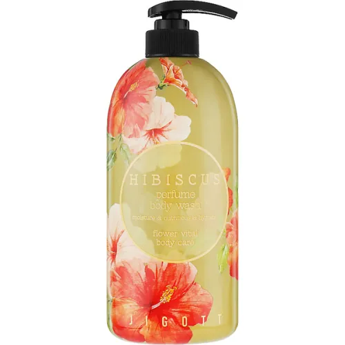 Парфюмированный гель для душа «гибискус» Jigott Hibiscus Perfume Body Wash, 750 мл.