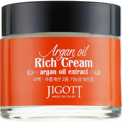 Насыщенный крем для лица Jigott Argan Oil Rich Cream с аргановым маслом, 70 мл.