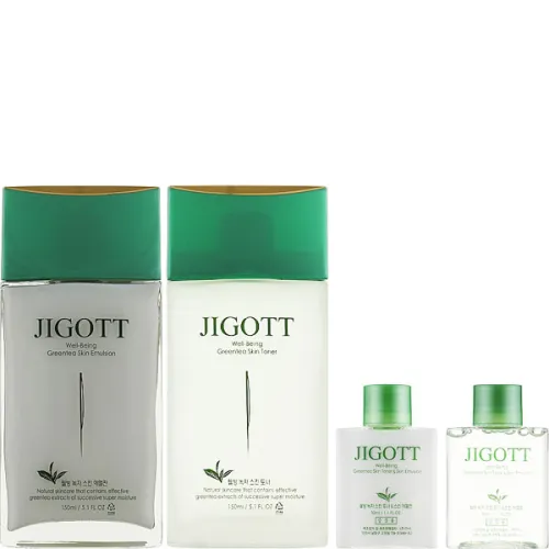 Мужской набор для лица Jigott Well-Being Green Tea Homme Skin Care 2Set с экстрактом зеленого чая
