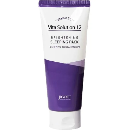 Освітлююча нічна маска для обличчя Jigott Vita Solution 12 Brightening Sleeping Pack з вітаміном B12, 180 мл.