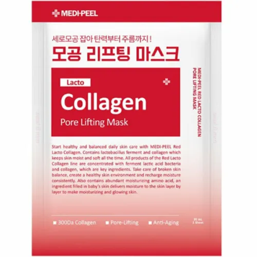 Тканевая маска для лица Medi Peel Red Lacto Collagen Pore Lifting Mask с коллагеном и лактобактериями, 30 мл.