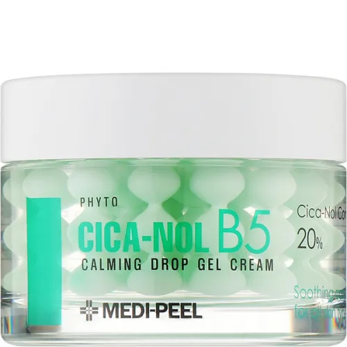 Успокаивающий капсульный гель-крем для лица Medi Peel Phyto CICA-Nol B5 Calming Drop Gel Cream с экстрактом центеллы, 50 мл.