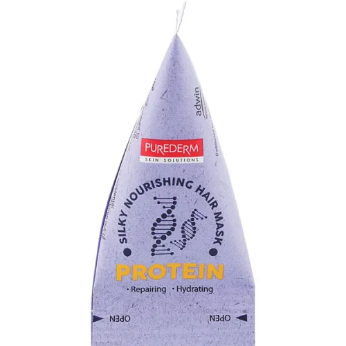 Маска для волосся Purederm Protein Silky Nourishing Hair Mask з протеїнами шовку, 20 г.