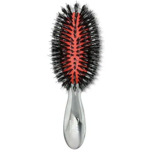 Щітка для волосся Janeke Superbrush Small Limited Bristles & Nylon Silver CRSP21M з ворсом та нейлоном «срібна»