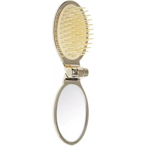 Складна щітка для волосся Janeke Superbrush Pocket With Mirror Gold AUSP03 з дзеркалом «золота»