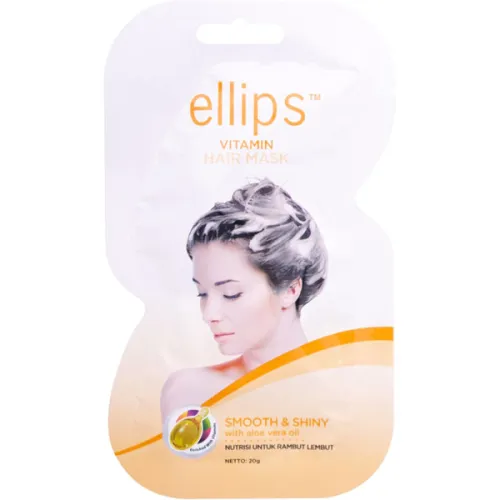 Маска для волосся Ellips Vitamin Hair Mask Smooth & Shiny With Aloe Vera Oil з маслом алое вера «розкішне сяйво», 20 г.