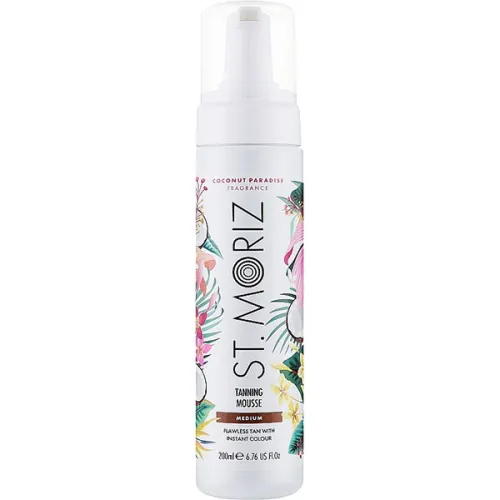 Мус-автозагар для тіла St.Moriz Coconut Instant Tanning Mousse Medium з кокосовим маслом «середній», 200 мл.
