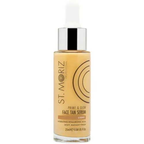 Сыворотка-автобронзант для лица St.Moriz Professional Prime & Glow Face Tan Serum Light с эффектом шиммера «светлая», 25 мл.