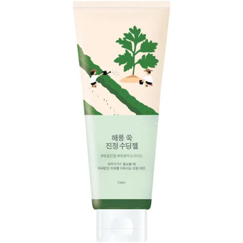 Успокаивающий гель для лица Round Lab Mugwort Calming Soothing Gel с морской полынью, 150 мл.