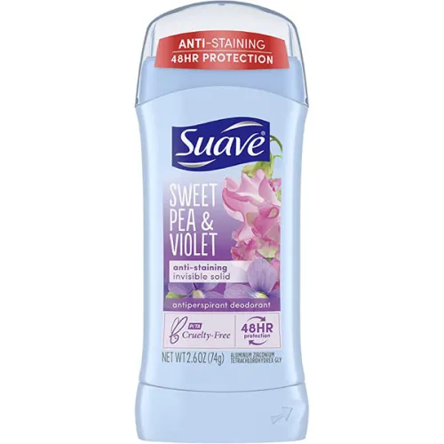 Кремовий дезодорант-антиперспірант «запашний горошок та фіалка» Suave Antiperspirant Deodorant Sweet Pea & Violet, 74 г.