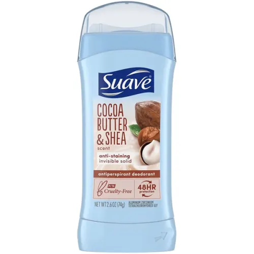 Кремовий дезодорант-антиперспірант «масло какао і ши» Suave Antiperspirant Deodorant Cocoa Butter & Shea, 74 г.