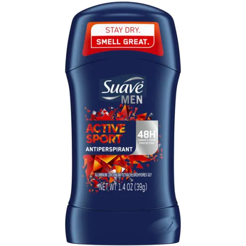 Кремовий антиперспірант для чоловіків «активний спорт» Suave Men Active Sport 48H Antiperspirant, 76 г.
