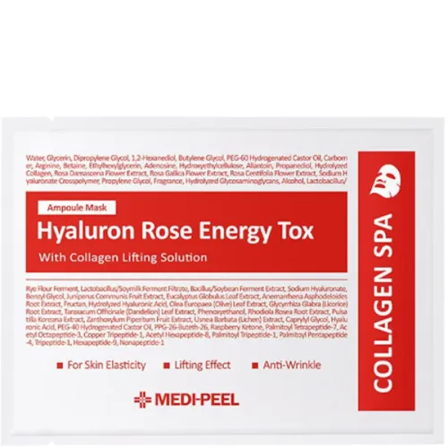 Тканевая ампульная детокс-маска для лица Medi Peel Hyaluron Rose Moisture Ampoule Mask, 30 мл. - вид 2