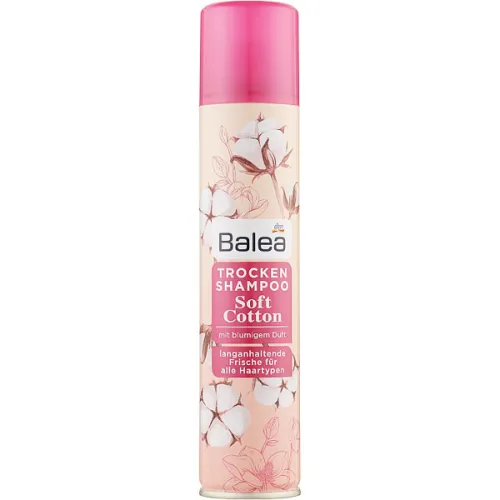Сухий шампунь для волосся «м’яка бавовна» Balea Soft Cotton Dry Shampoo, 200 мл.