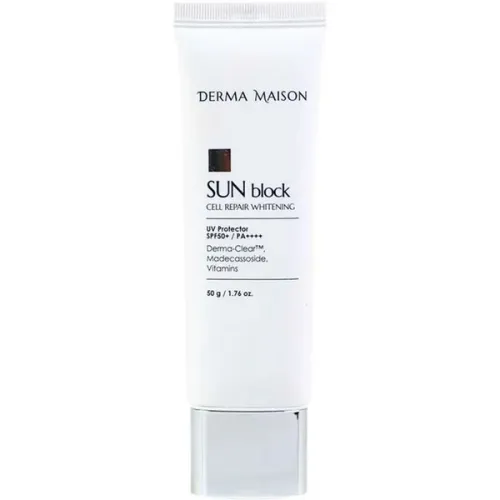 Освітлюючий сонцезахисний крем для обличчя Medi Peel Derma Maison Cell Repair Whitening Sun Block SPF50+ PA++++, 50 г.