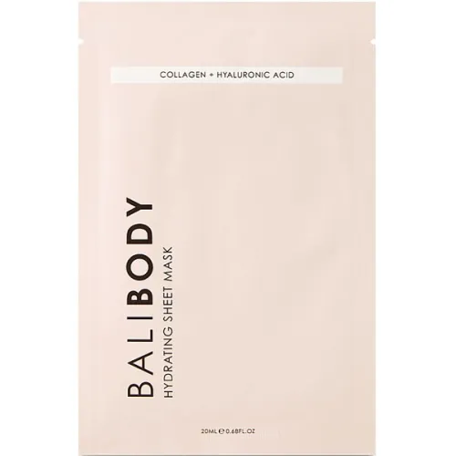 Зволожуюча тканинна маска для обличчя Bali Body Hydrating Sheet Mask з колагеном та гіалуроновою кислотою, 20 мл.