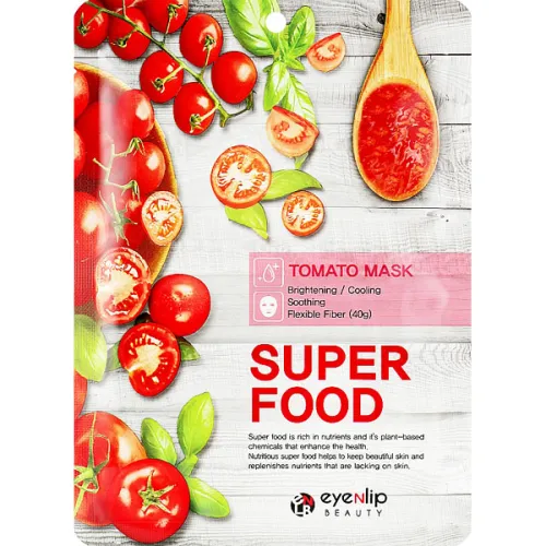 Тканинна маска для обличчя Eyenlip Super Food Tomato Mask з екстрактом томату, 23 мл.