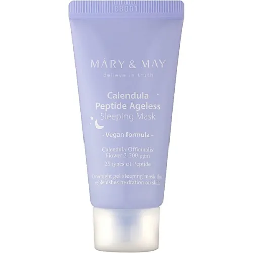 Нічна антивікова маска для обличчя Mary & May Calendula Peptide Ageless Sleeping Mask з екстрактом календули та пептидами