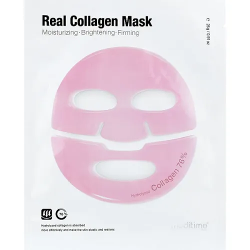Гідрогелева ліфтинг-маска для обличчя проти зморшок Meditime Neo Real Collagen Mask з колагеном, 26 г.