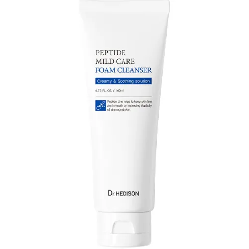Мягкая очищающая пенка для лица Dr.Hedison Peptide Mild Care Foam Cleanser с пептидами, 140 мл.
