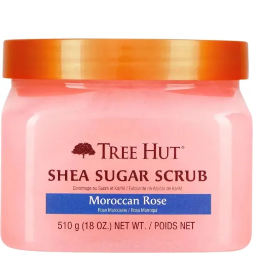 Сахарный скраб для тела Tree Hut Shea Sugar Scrub Moroccan Rose с маслом ши «марокканская роза», 510 г.