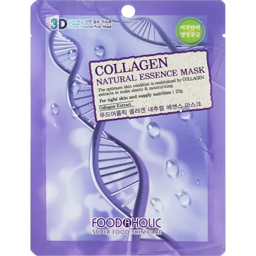 Тканинна маска для обличчя Food A Holic Natural Essence Mask Collagen з колагеном, 23 г.