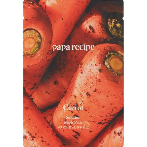 Тканинна маска для обличчя Papa Recipe Carrot Solution Mask Sheet з екстрактом моркви, 25 мл.