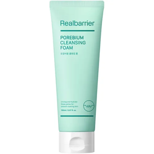 Ензимна пінка для глибокого очищення шкіри обличчя Real Barrier Porebium Cleansing Foam, 150 мл.