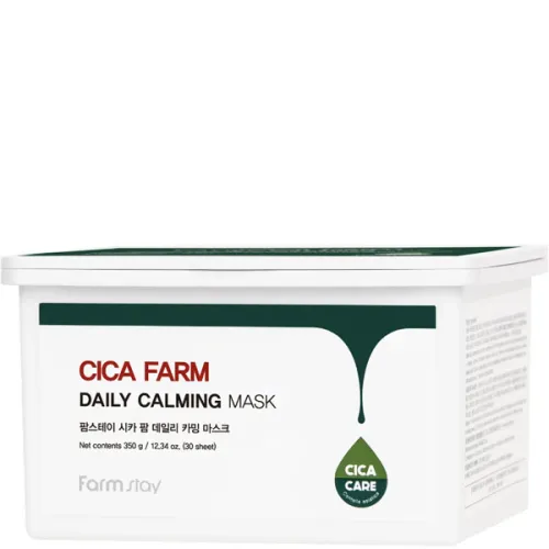 Набір масок для обличчя FarmStay Cica Farm Daily Calming Mask з екстрактом центели