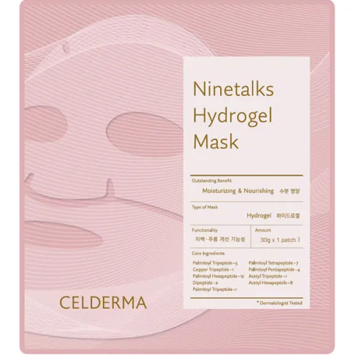 Гидрогелевая маска для лица Celderma Ninetalks Hydrogel Mask с пептидами, 30 г.