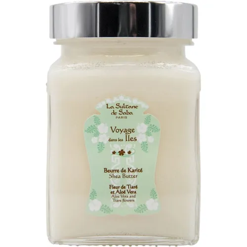 Масло для обличчя, тіла та волосся «тіаре та алое вера» La Sultane De Saba Shea Butter Tiare Flower & Aloe Vera, 300 мл.