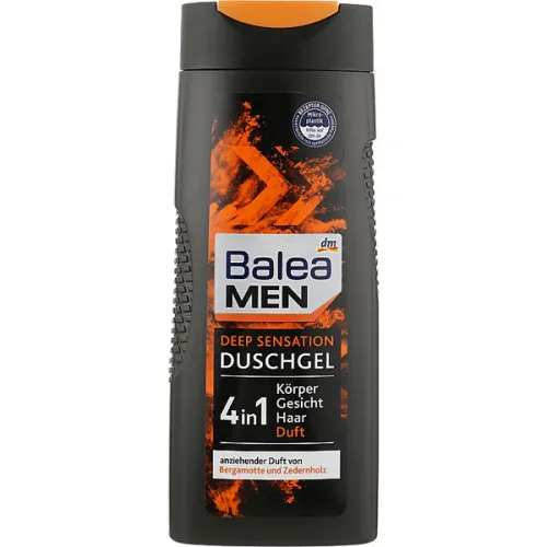 Чоловічий гель для душу 4в1 «глибоке відчуття» Balea Men 4in1 Deep Sensation Shower Gel, 300 мл.