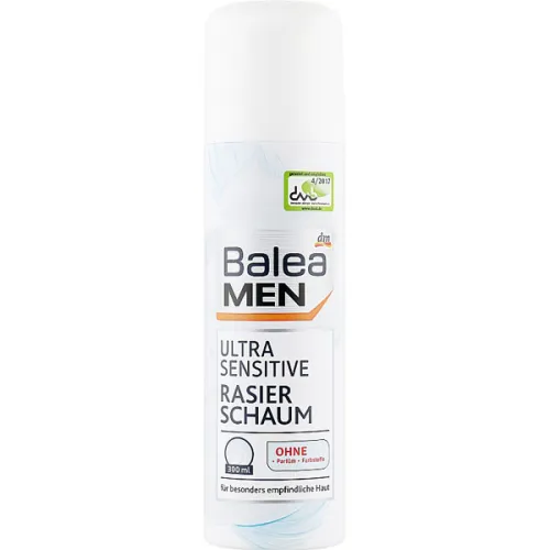 Піна для гоління ультрачутливої шкіри Balea Men Ultra Sensitive Shaving Cream, 300 мл.
