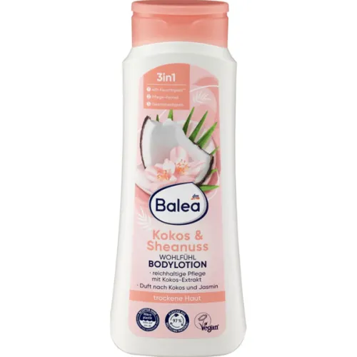 Лосьйон для тіла «кокос та олія ши» Balea Body Lotion Coconut & Shea, 400 мл.