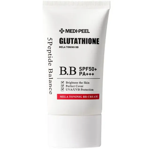 BB-крем для лица Medi Peel Bio-Intense Glutathione Mela Toning BB Cream SPF 50+PA++++ с глутатионом, 50 мл.