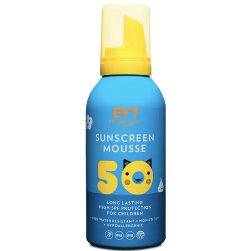 Сонцезахисний мус для дітей та немовлят EVY Technology Sunscreen Mousse Kids SPF50, 150 мл.
