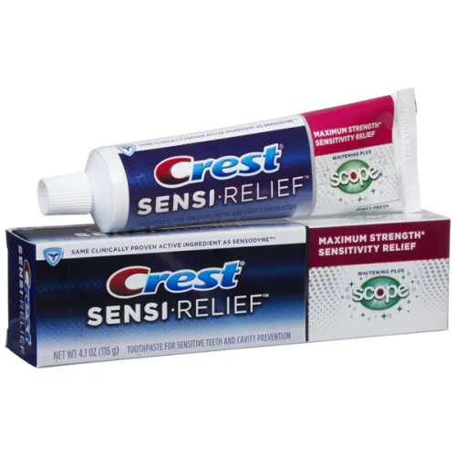 Зубна паста для чутливих зубів Crest Sensi-Relief Whitening + Scope Toothpaste Minty Fresh, 116 мл.
