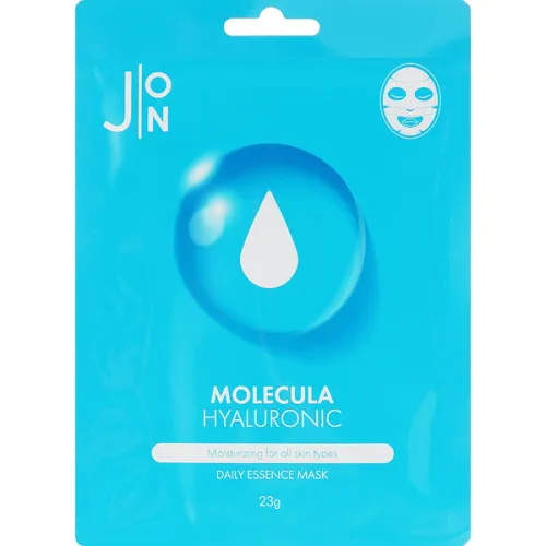 Тканинна маска для обличчя J:ON Molecula Hyaluronic Daily Essence Mask з гіалуроновою кислотою, 23 г.
