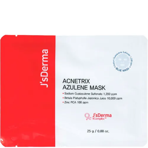 Тканинна заспокійлива маска для обличчя JsDerma Acnetrix Azulene Mask з азуленом, 25 г.